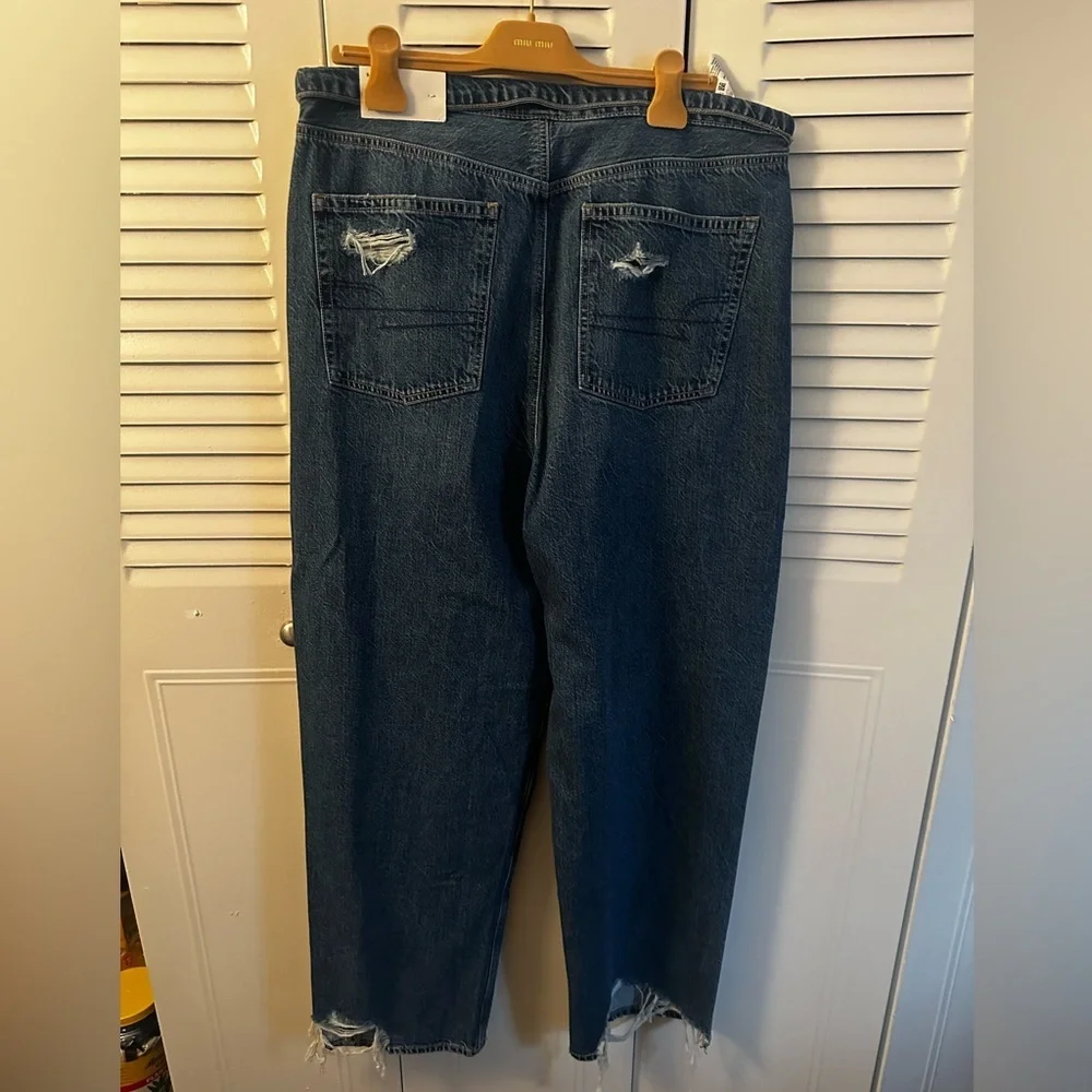 American Eagle Outfitters Blue Flare Wide Leg Jeans - Picture 2 of 5